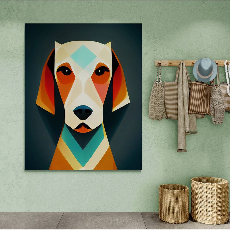 TAYRONA STORE - Cuadro En Lienzo Para Habitaciones Perro 129 60x75cm