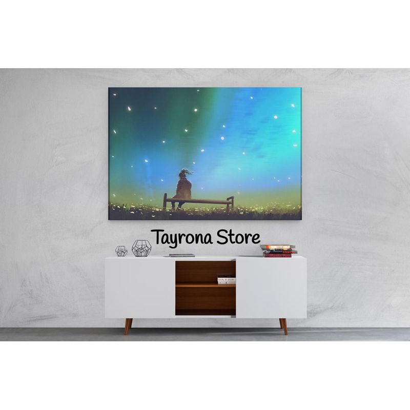 TAYRONA STORE - Cuadro En Lienzo Para Habitaciones Fantasía 59 70x50cm