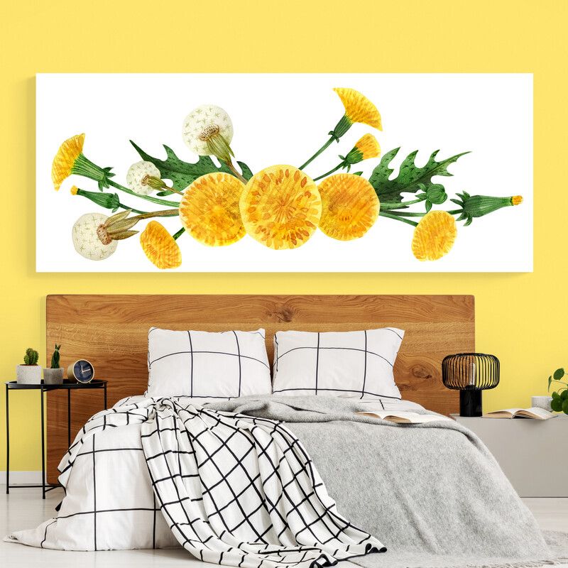 TAYRONA STORE - Cuadro En Lienzo Para Habitaciones Pintura Flores 349 100x40cm