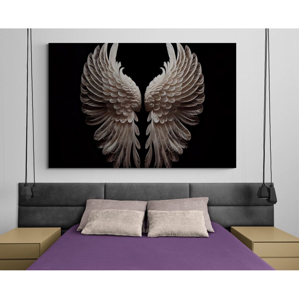 TAYRONA STORE - Cuadro En Lienzo Para Habitaciones Alas 029 150x100cm