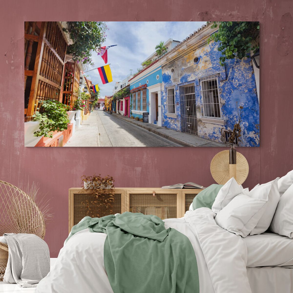 TAYRONA STORE - Cuadro En Lienzo Para Habitaciones Cartagena 011 70x50cm