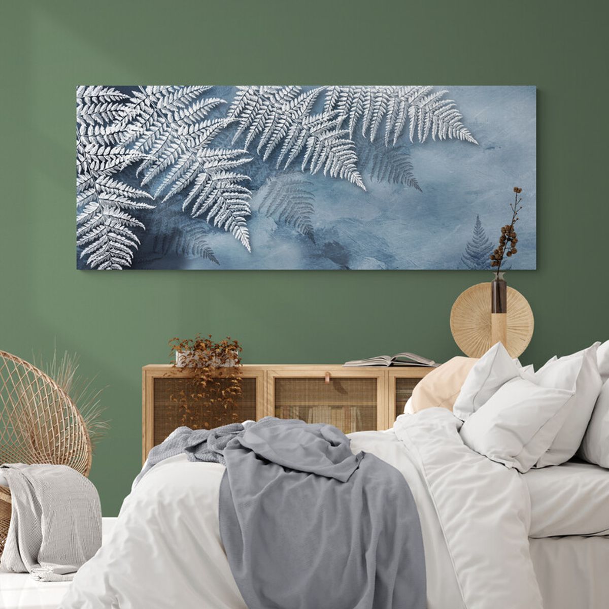 TAYRONA STORE - Cuadro En Lienzo Para Habitaciones Hojas 130 100x40cm