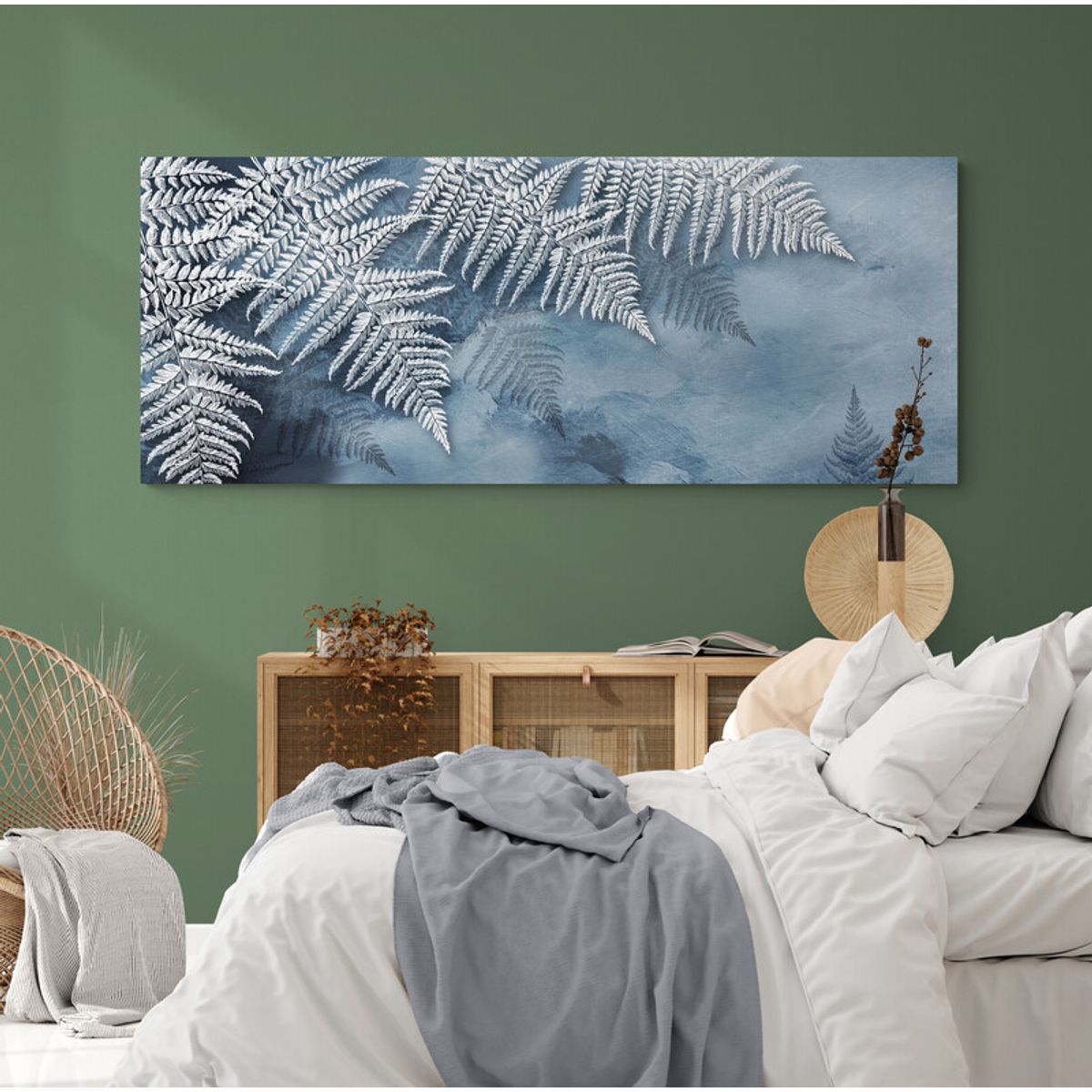 TAYRONA STORE - Cuadro En Lienzo Para Habitaciones Hojas 130 100x40cm