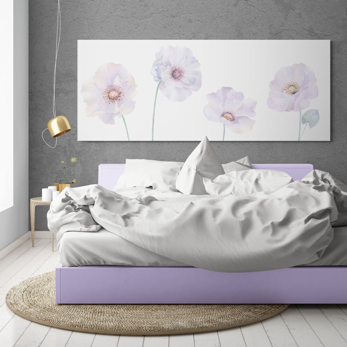 TAYRONA STORE - Cuadro En Lienzo Para Habitaciones Pintra Flores 381 150x60cm.