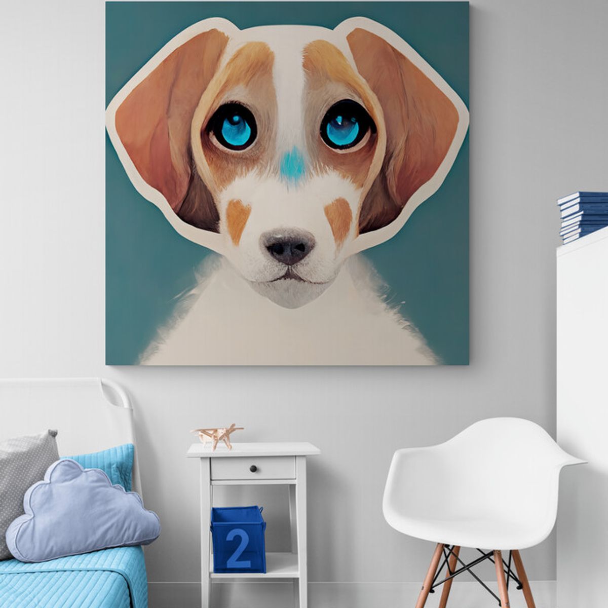 TAYRONA STORE - Cuadro En Lienzo Para Habitaciones Perro 140 60x60cm