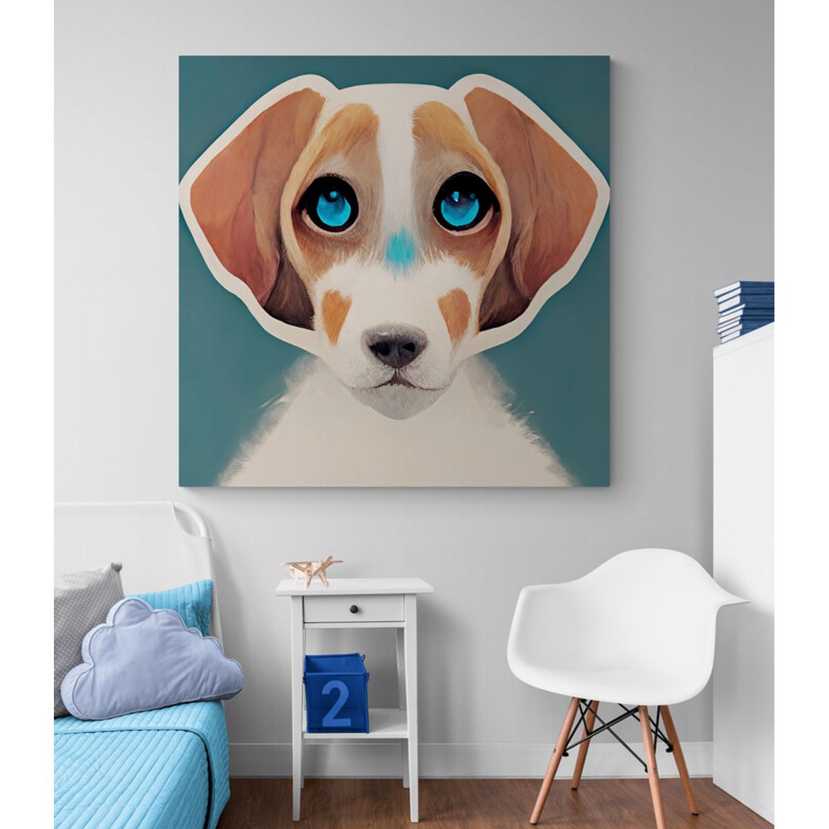 TAYRONA STORE - Cuadro En Lienzo Para Habitaciones Perro 140 60x60cm
