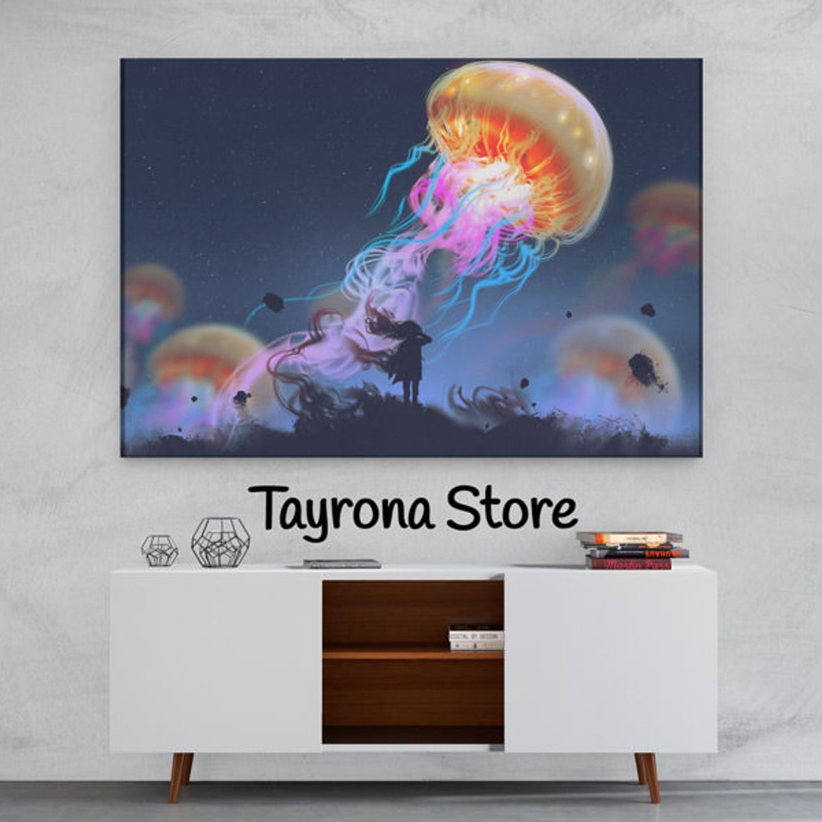 TAYRONA STORE - Cuadro En Lienzo Para Habitaciones Fantasía 43 100x70cm