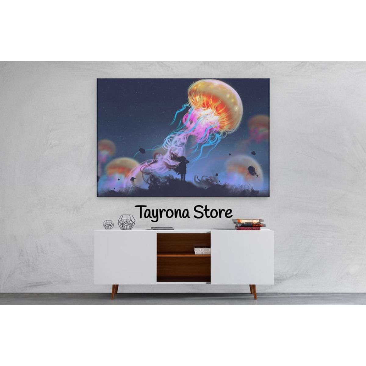 TAYRONA STORE - Cuadro En Lienzo Para Habitaciones Fantasía 43 100x70cm