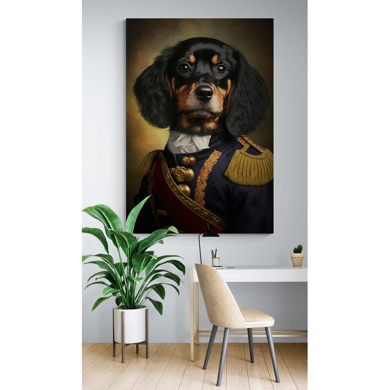 TAYRONA STORE - Cuadro En Lienzo Para Habitaciones Perro 227 50x70cm