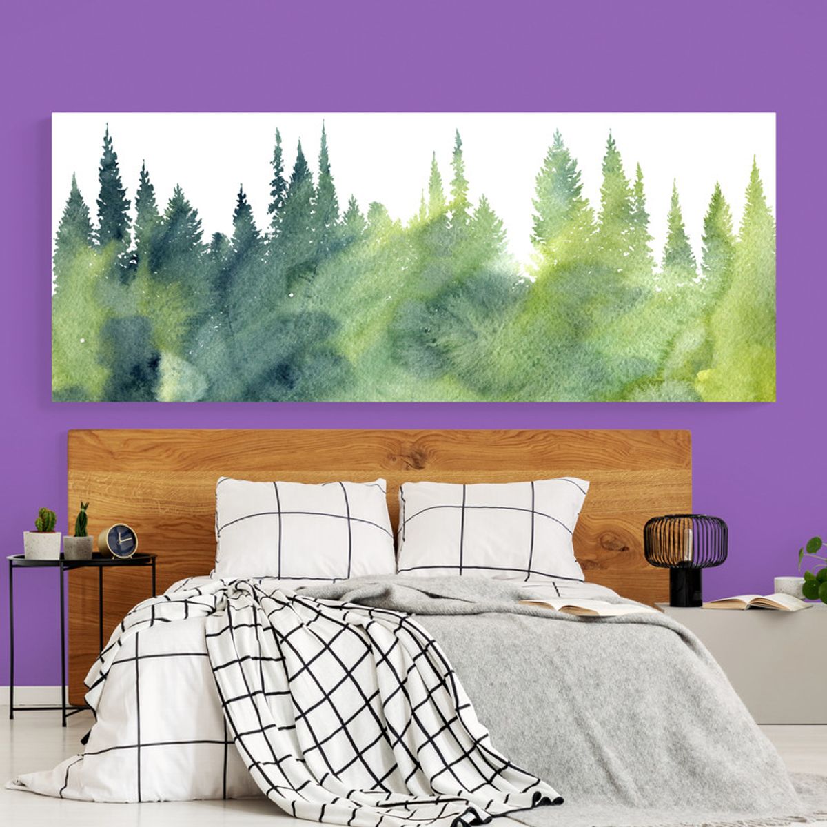 TAYRONA STORE - Cuadro En Lienzo Para Habitaciones Pintura Arboles 188 175x70cm