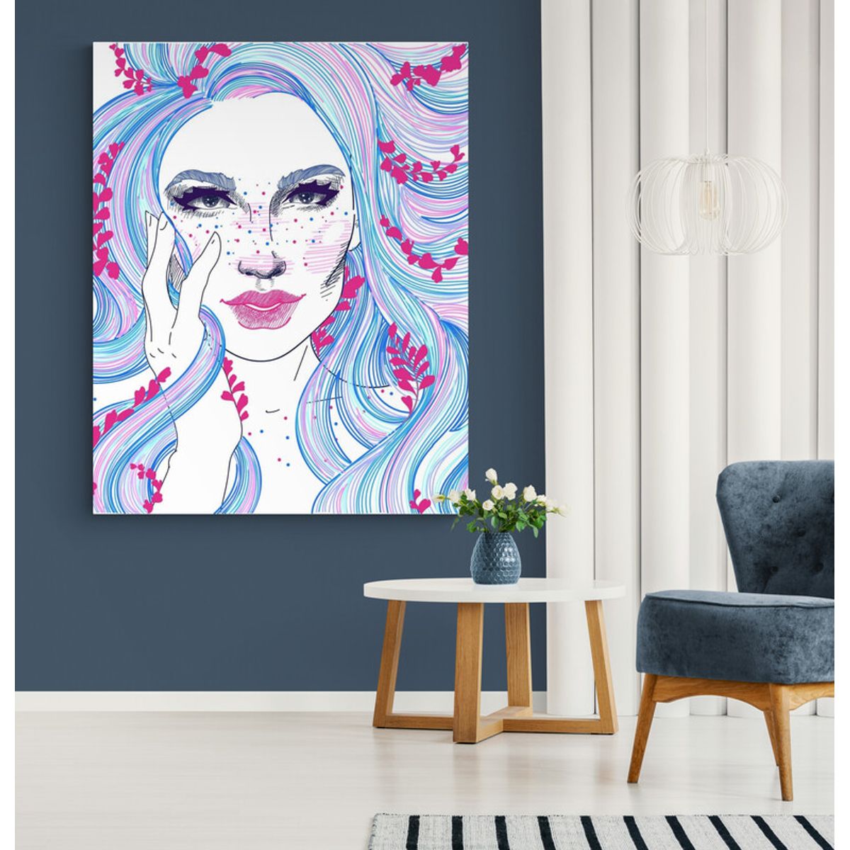 TAYRONA STORE - Cuadro En Lienzo Para Habitaciones Pintura Mujer 159 60x75cm