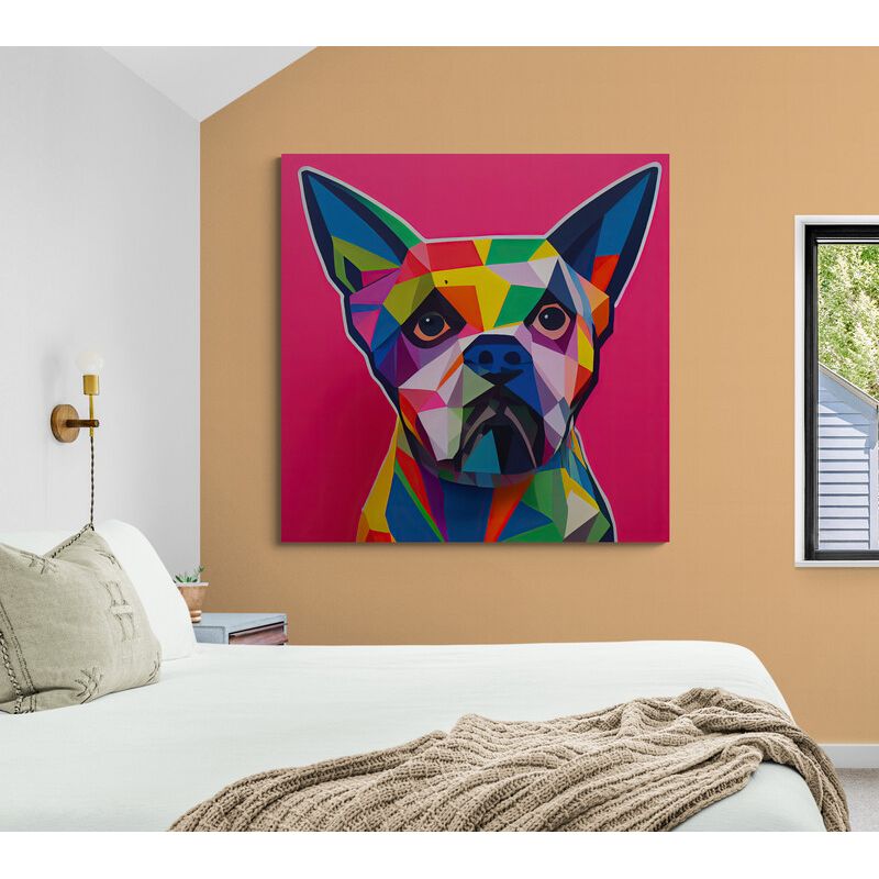 TAYRONA STORE - Cuadro En Lienzo Para Habitaciones Perro 245 60x60cm