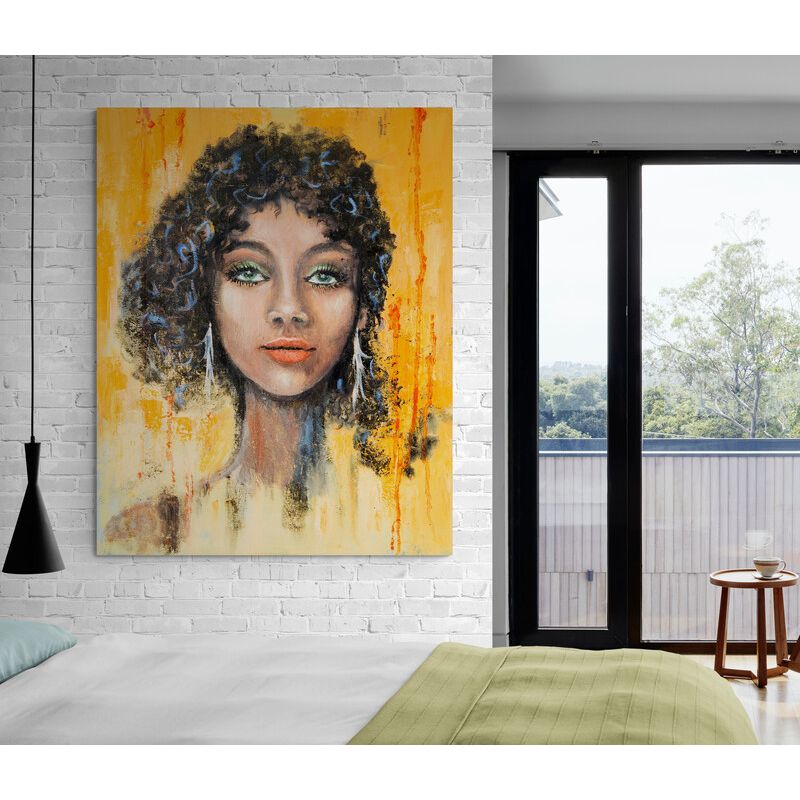 TAYRONA STORE - Cuadro En Lienzo Para Habitaciones Pintura Mujer 194 80x100cm