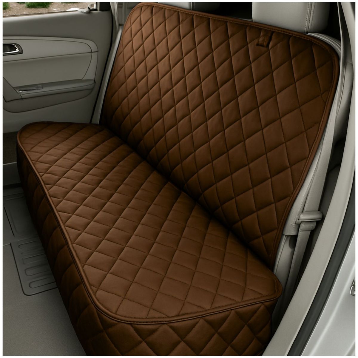 HAPPY BEAR - Forro Protector Asiento Silla Carro Mascota Cafe Trasera