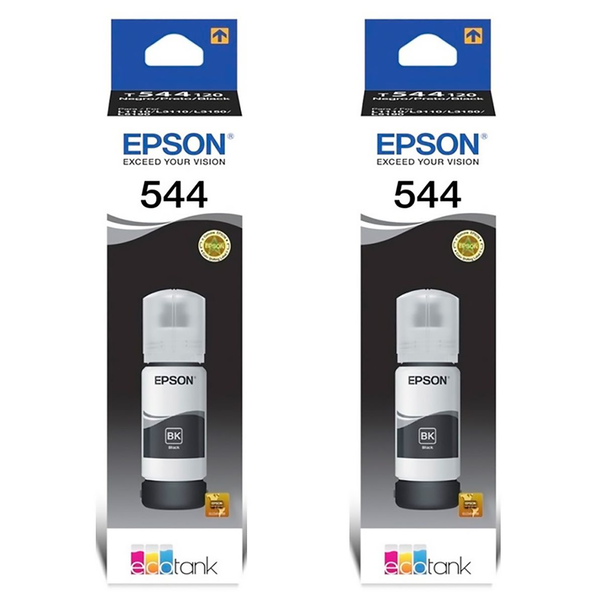 EPSON - Tinta Epson 544 para impresoras L3110 L3115 L3150 kit x 2.