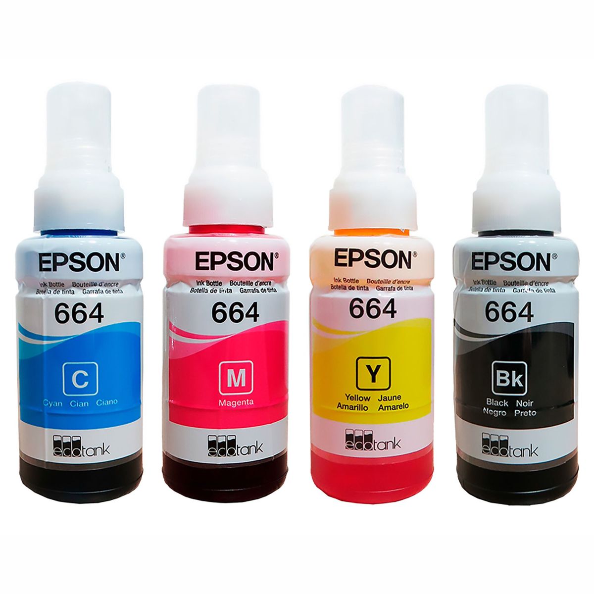 EPSON - Tinta Epson 664 para impresoras l210 l355 l365 l555 l575 kitX4 colores