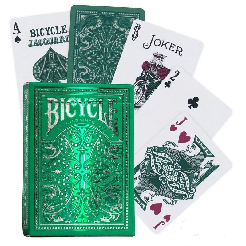 BICYCLE - Baraja Jacquard Bicycle Naipes Poker Verde Air Cushion