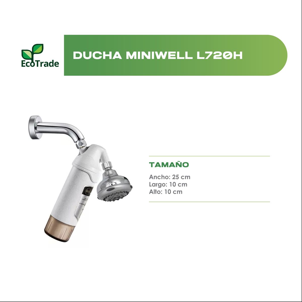MINIWELL - Ducha con Sistema de Filtro Purificador Agua Miniwell