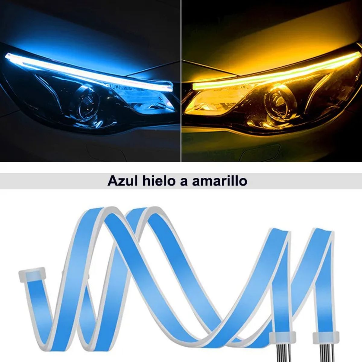 GENERICO - 2 Cinta Tira Led Drl Flexible 60cm Secuencial Direccional