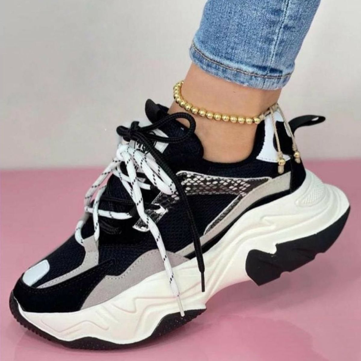 EVEGONZ - Calzado de Moda Mujer Tenis Fashion Zapatos Cómodos