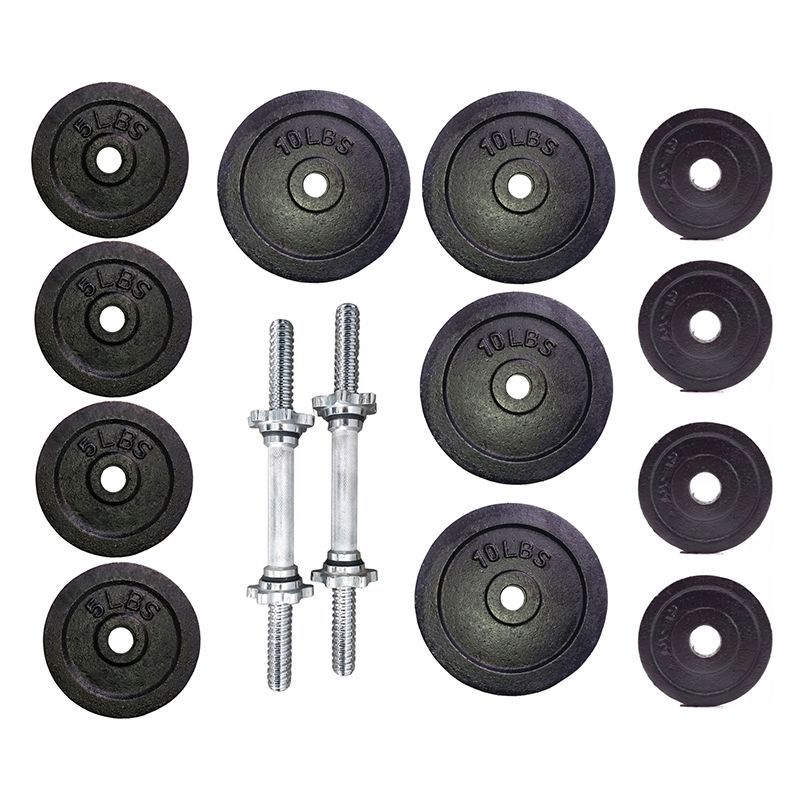 GENERICO - Kit De Mancuernas 70lb Libras Discos Pesas