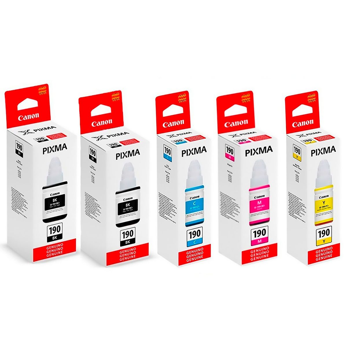 CANON - Tinta Canon GI190 para impresoras G1100 G2100 G3100 G3110 G4100 KITX5