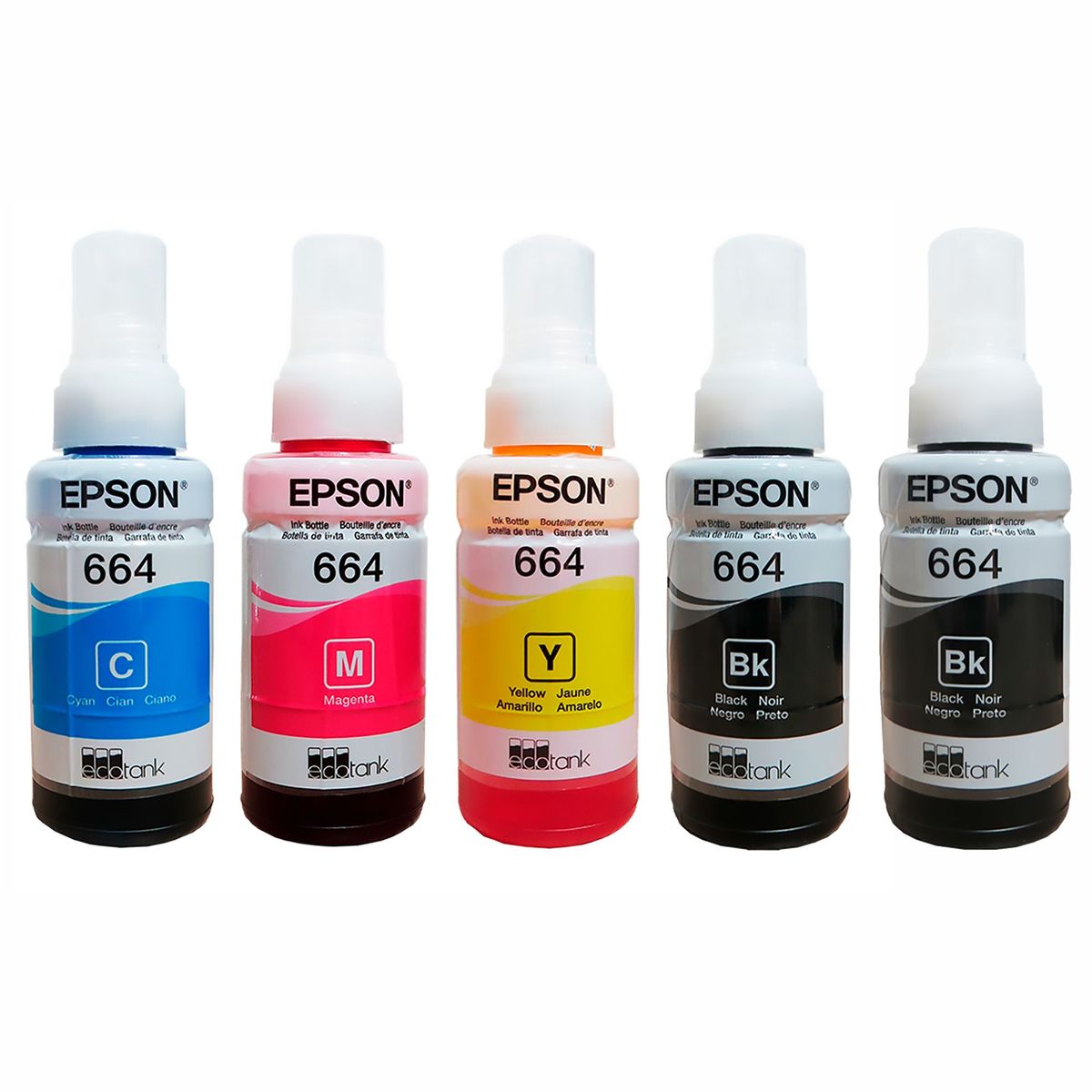 EPSON - Tintas Epson 664 para impresoras l210 l355 l365 l555 l575 L1300 kitX5