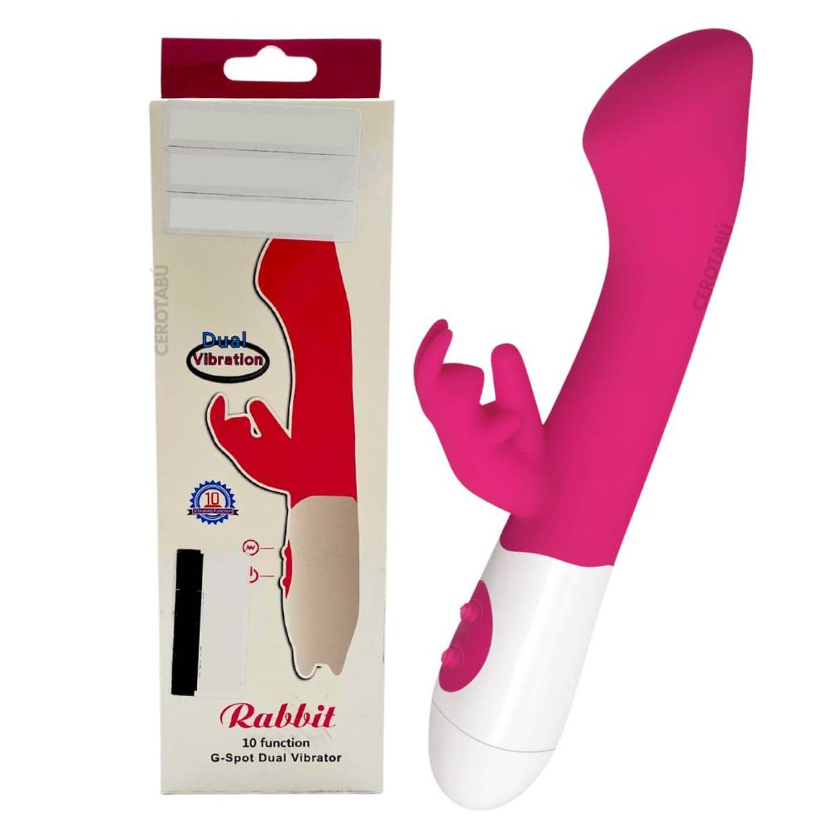 GENERICO - Vibrador Doble Estimulación Clítoris Punto G Silicona Medica Fucsia-