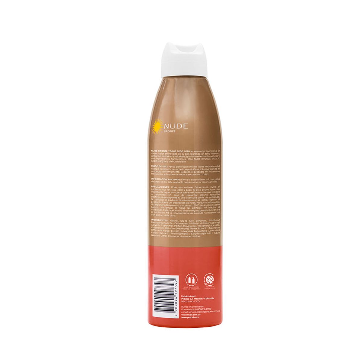 NUDE - Bronceador Nude Aerosol SPF6 177ml