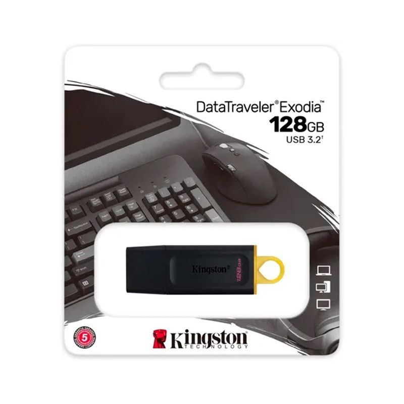 KINGSTON - Memoria Usb 128gb Kingston Dtx/128gb Exodia Usb 3.2 Negro
