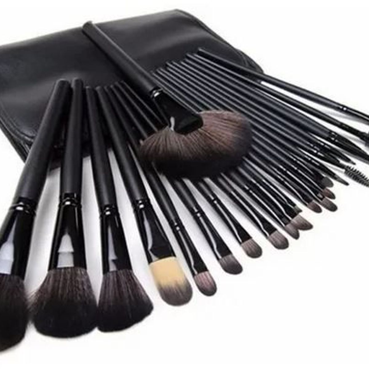 GENERICO - Brochas Maquillaje Set 24 Piezas Con Estuche Profesional Kit
