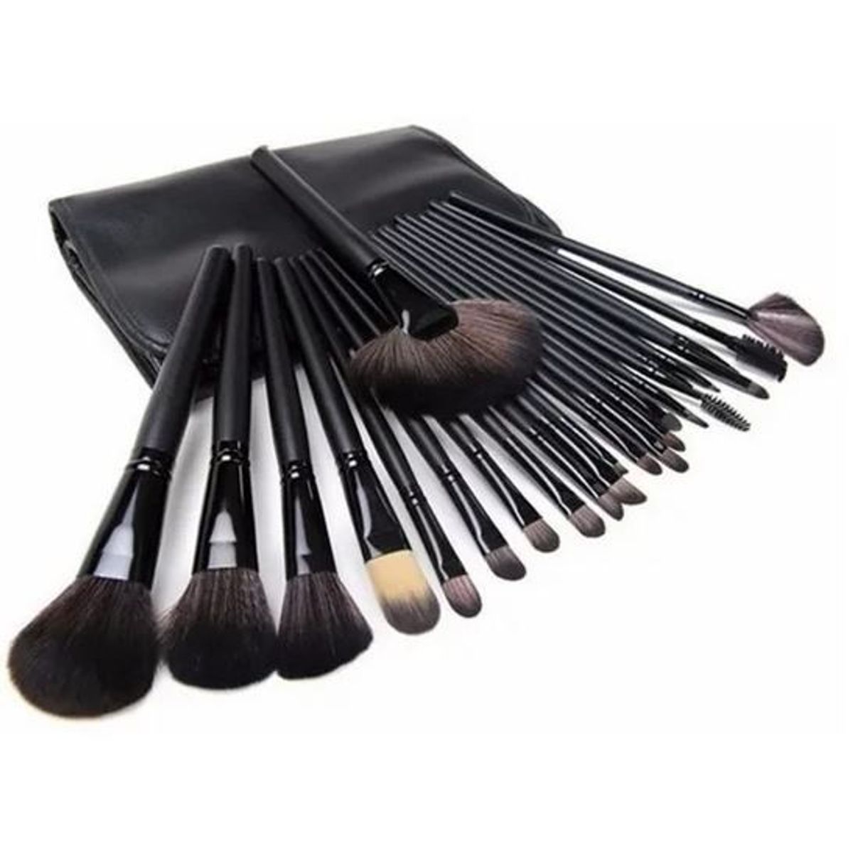 GENERICO - Brochas Maquillaje Set 24 Piezas Con Estuche Profesional Kit