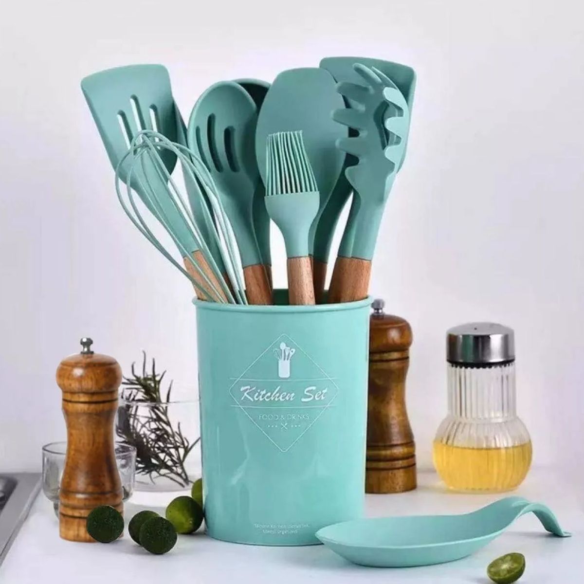 GENERICO - Set De Utensilios De Cocina 12 Piezas En Silicona