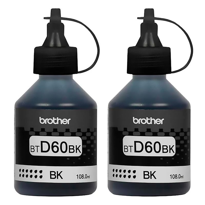BROTHER - Tinta Brother D60BK para impresoras T4000DW T500W T700W T820DW T910 x2