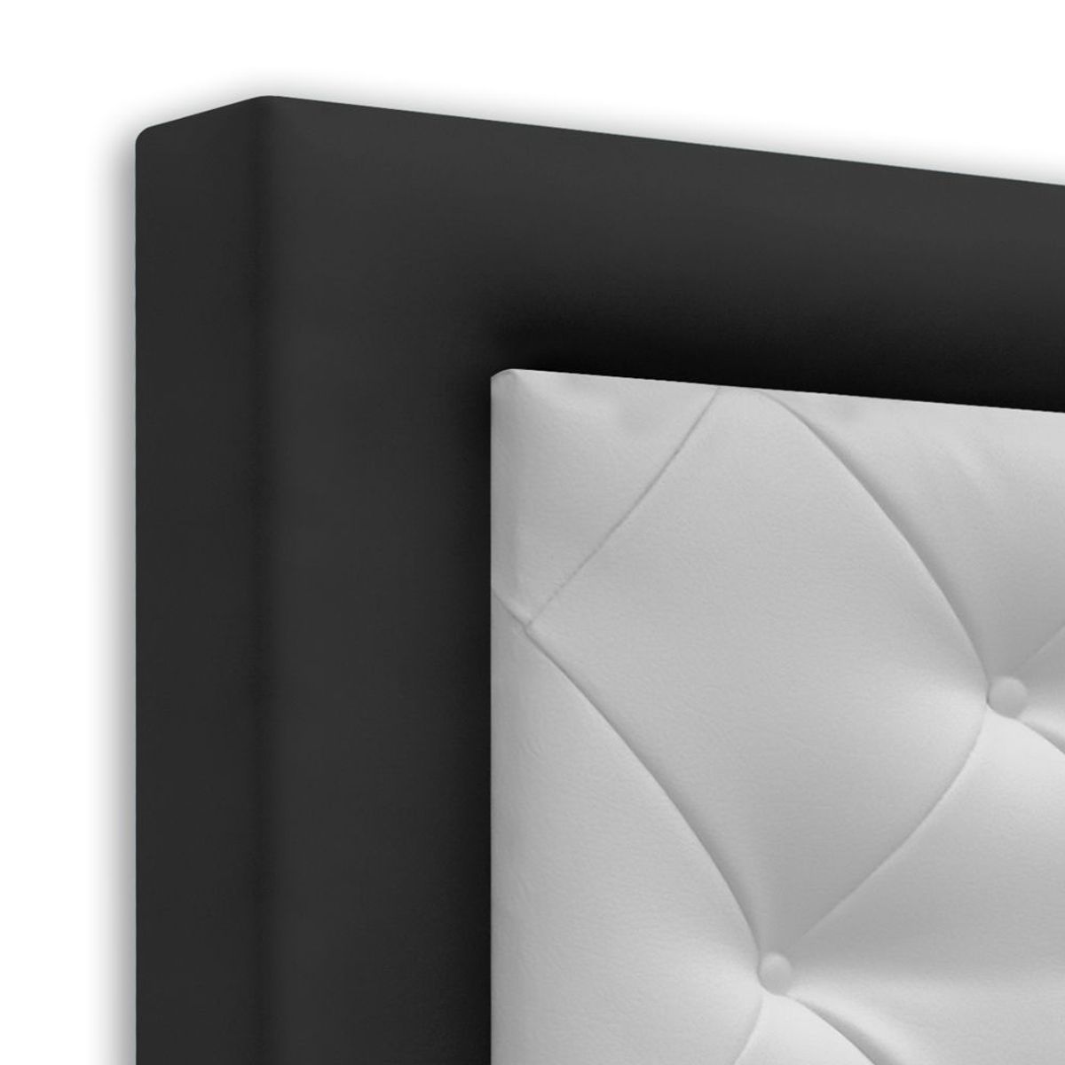 MAGIC CLASS - CABECERO LANDING DE PISO160X120 ECOCUERO NEGRO