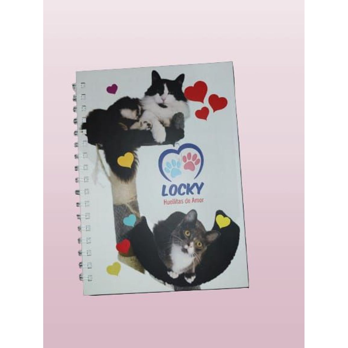 GENERICO - CUADERNO ARGOLLADO  LOCKY HUELLITAS DE AMOR REF 5 80 HOJAS