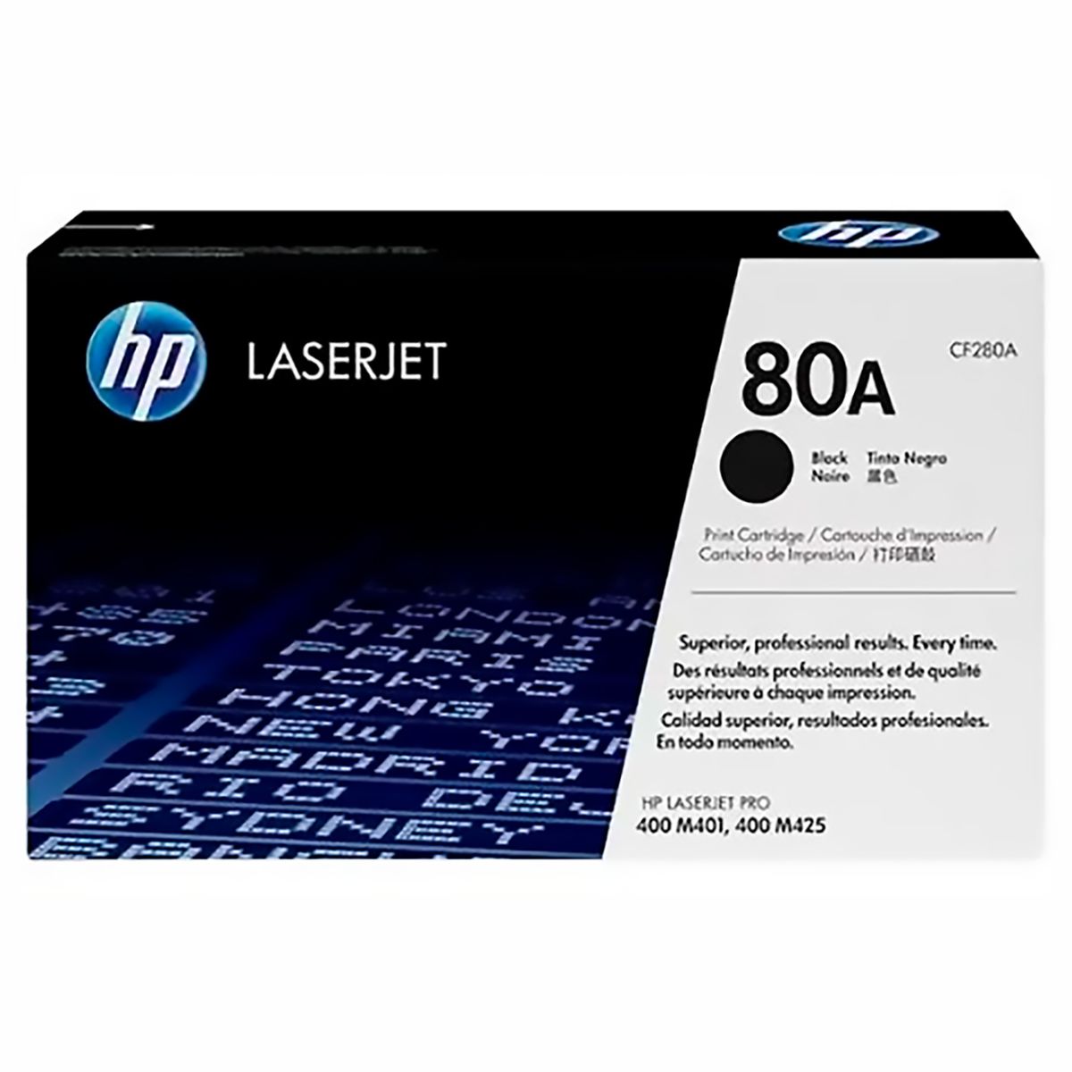 HP - Tóner 80A HP Negro Para Impresoras HP Laserjet Pro 400 M401 400 M425.