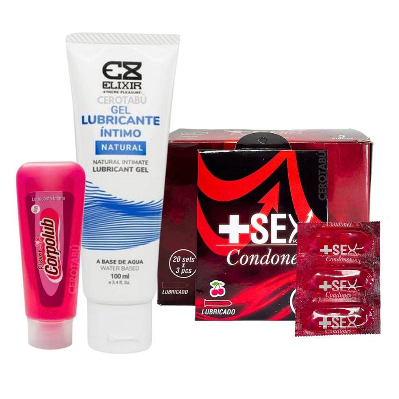 GENERICO - Lubricante Neutro + Condones X60 Unds + Lubricante Anal Kit
