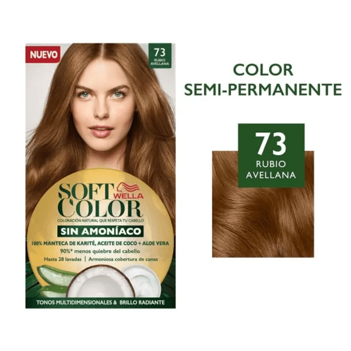 WELLA - Tintura Soft Color Semi-Permanente Rubio Avellana 73