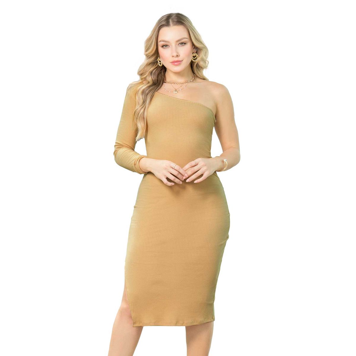 MARKETING PERSONAL - Vestido Largo Mujer Beige Mp 145