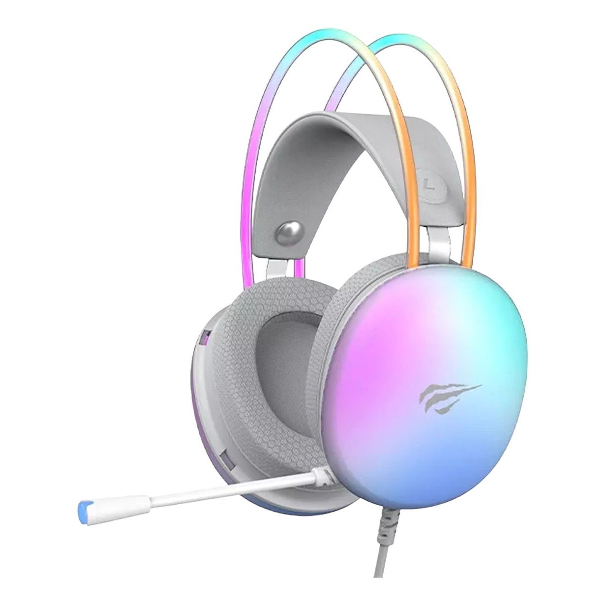 GENERICO - AUDIFONOS DIADEMA HAVIT GAMING LUZ 35MM C MICROFONO WHITE H2037D