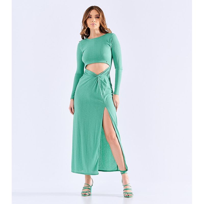 DEREK - Vestido Largo Manga Larga Mujer Derek