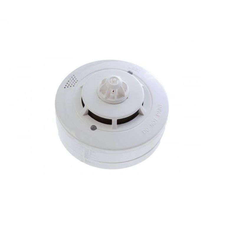 GENERICO - SENSOR DETECTOR DE HUMO FOTOELÉCTRICO DE 4 HILOS CON SENSOR DE CALOR