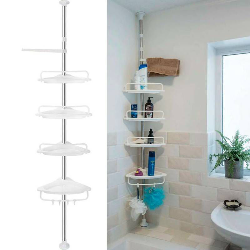 GENERICO - Organizador Multifuncional Ducha Y Baño Esquinero 4 Niveles