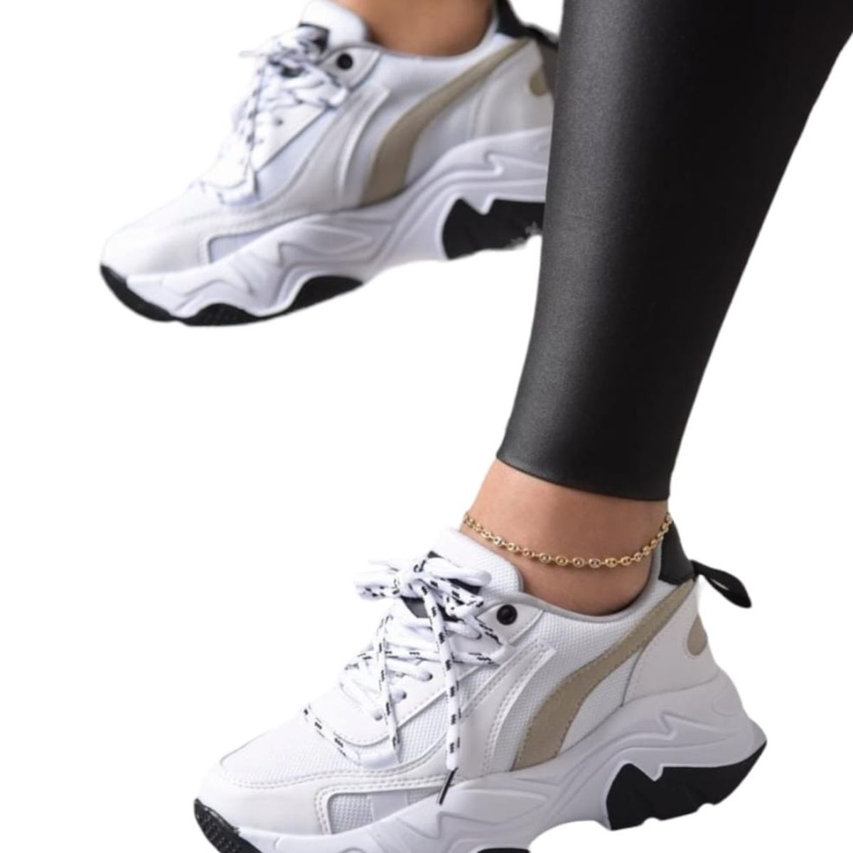 EVEGONZ - Tenis Deportivo Calzado Blanco de Moda Zapatillas Deportivas