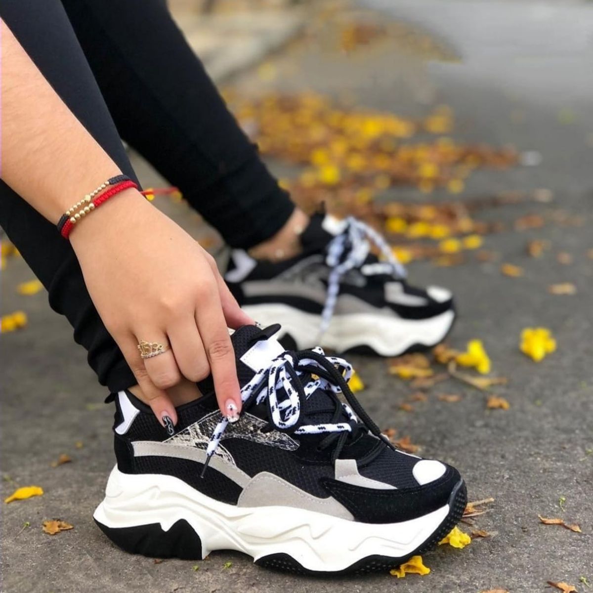 EVEGONZ - Tenis Urbanos Cómodo Calzado Casual Zapatos Negros Urban Moda