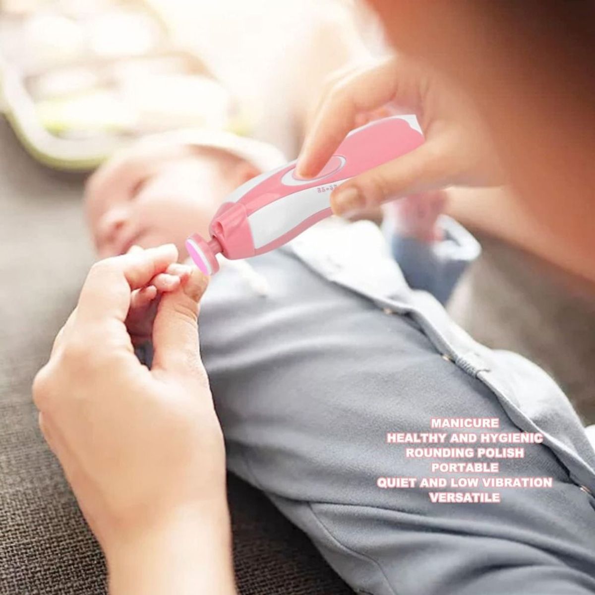 GENERICO - Lima pulidor de uñas para bebe Color Rosado