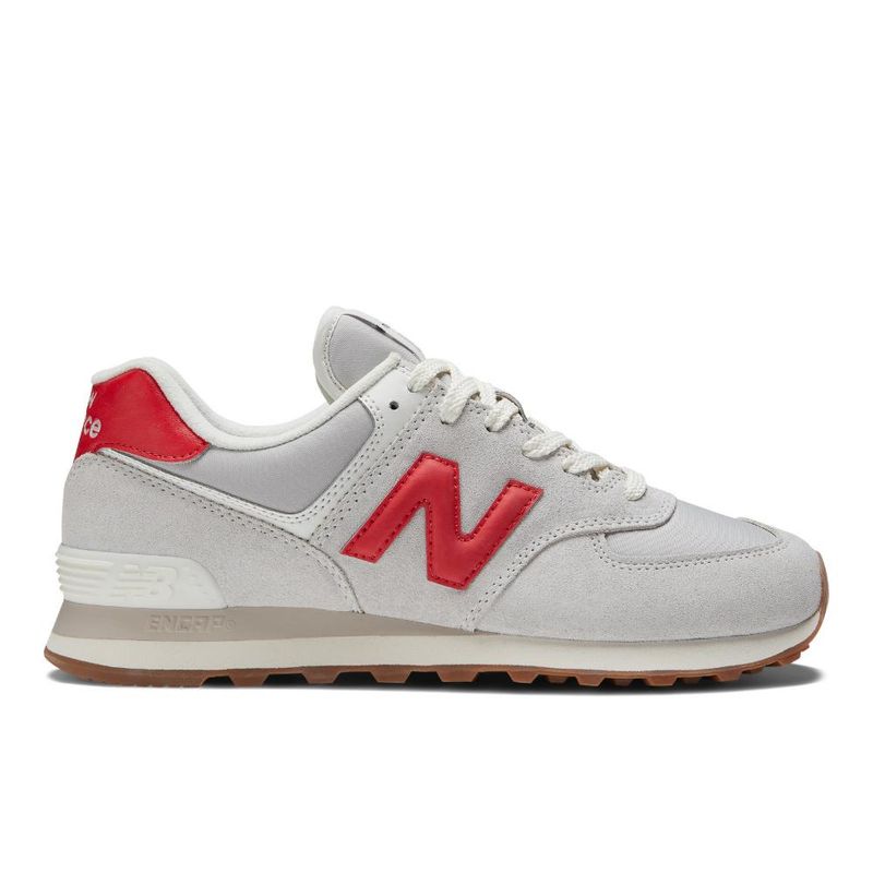 NEW BALANCE - Tenis New Balance 574 Clásicos-Gris/Rojo