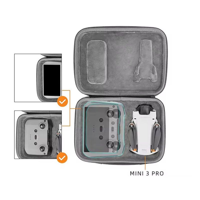 GENERICO - Estuche Maletin Rigido Compatible con Drone Dji Mini 3 Pro