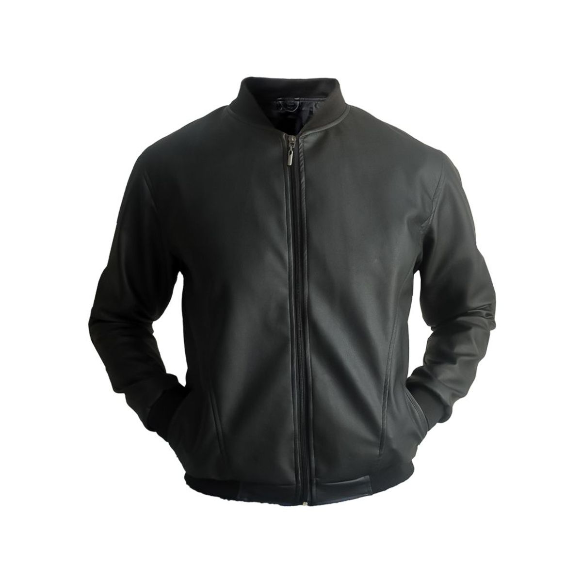 SYK - Chaqueta Para Hombre Beisbolera De Cuero Sintético Cuerotex